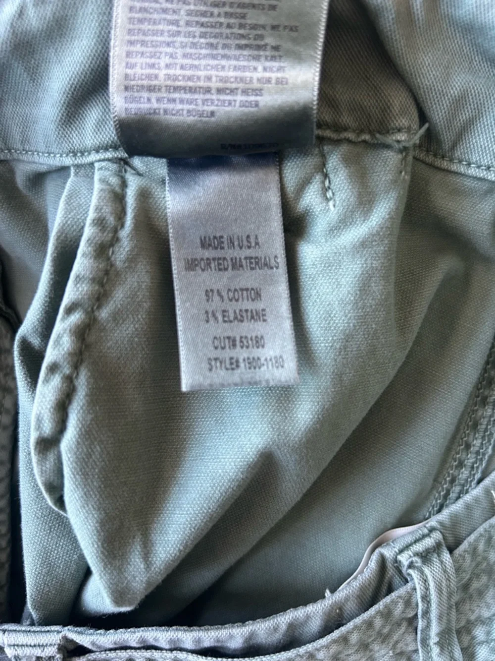 Citizens Of Humanity Olive Green Cargo Pants with D-Ring Belt Waist 27 Inseam 28 - Picture 4 of 6